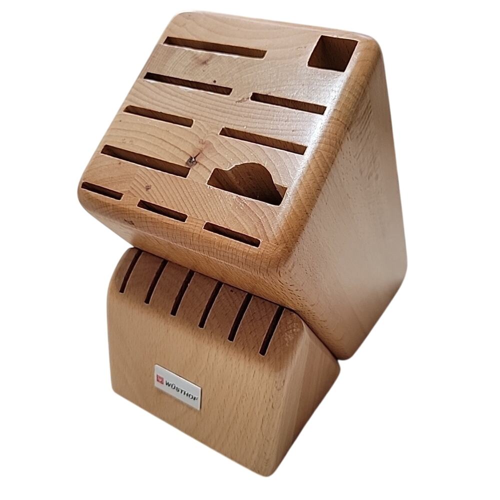 Wusthof Wooden Knife Block Only 17 Slots (No Knives Included)